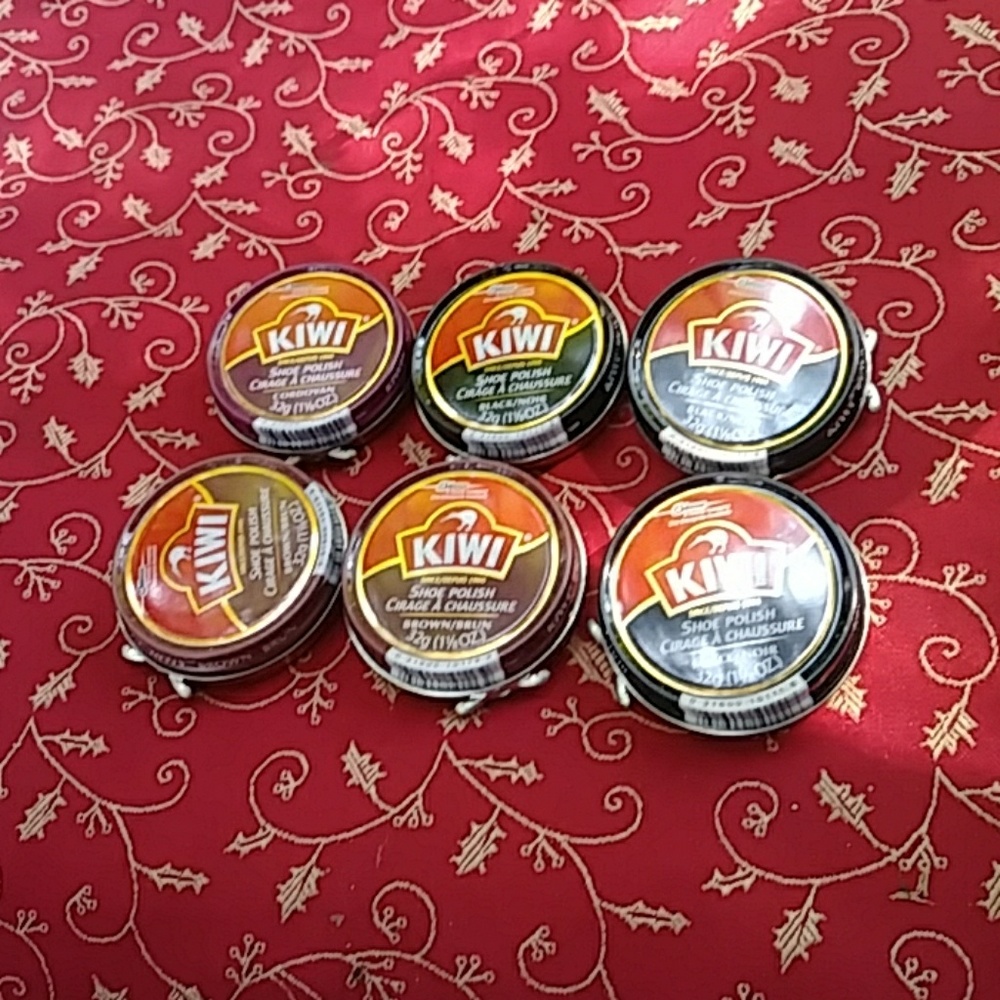 Brand New!6pc Shoe Polish Lot 3blk 2brwn 1cordovan